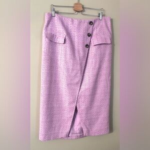 Ann Taylor Purple Midi Wrap Skirt